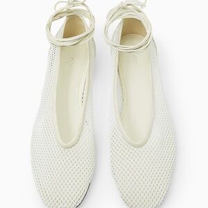 COS Cream Mesh Slip-On Flats